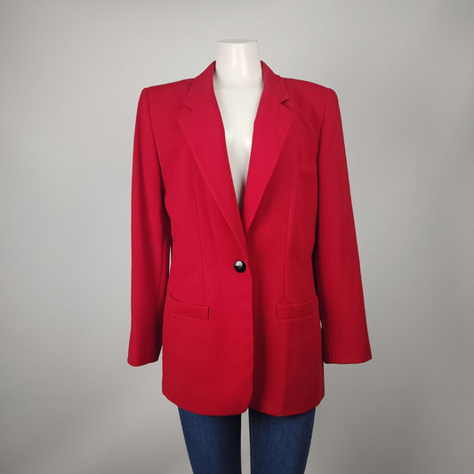 Liz Claiborne Red Button Up Blazer Size 12