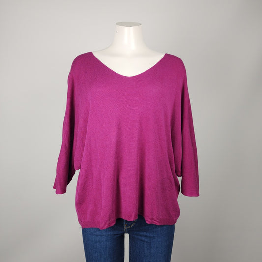 Koker Purple Knit Drop Sleeve Sweater Size M/L