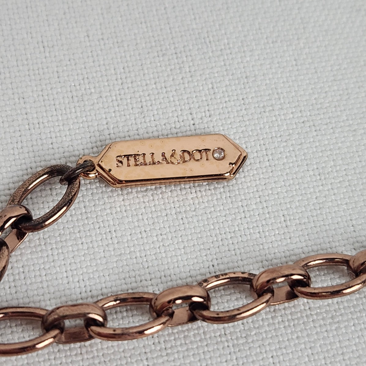 Stella and Dot Fleur Copper Tone Link Necklace