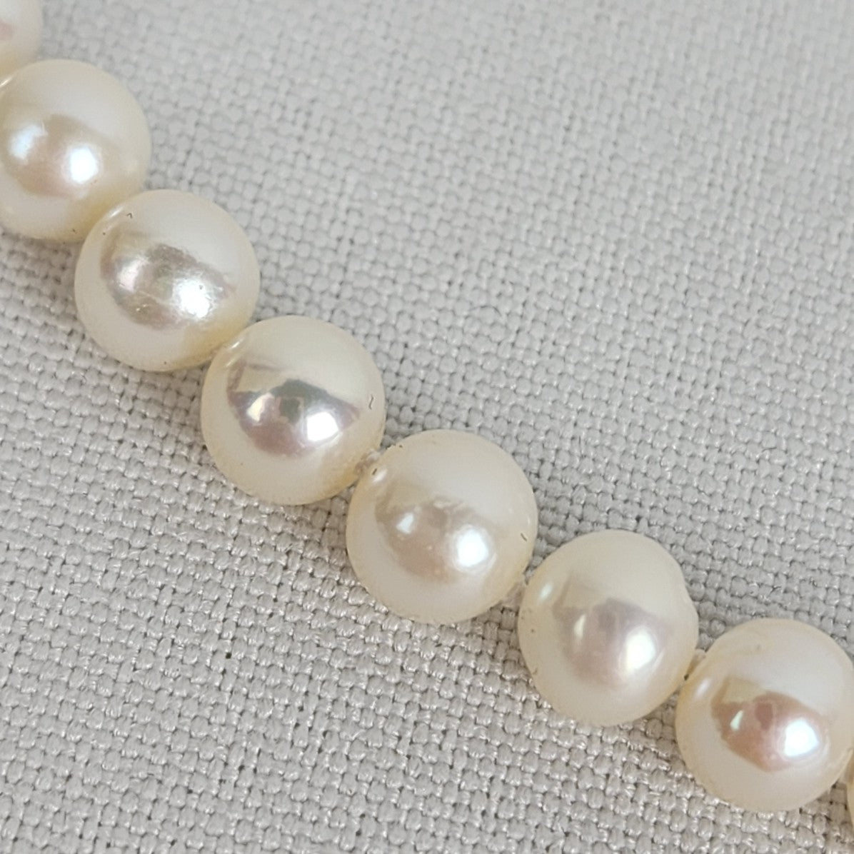 Vintage Cream Faux Pearl Glass Beaded Necklace