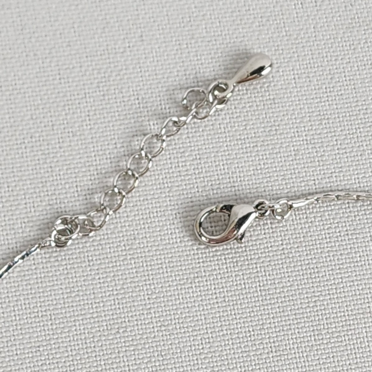 Silver Tone Crystal Stone Chain Link Bracelet