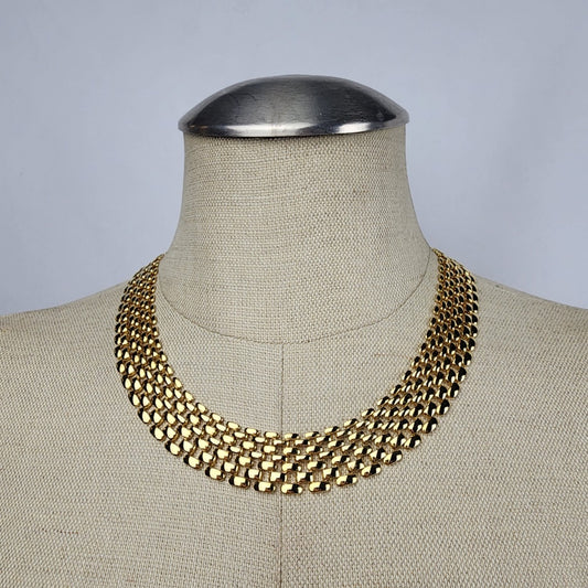 Vintage 80s Chain Link Collar Necklace