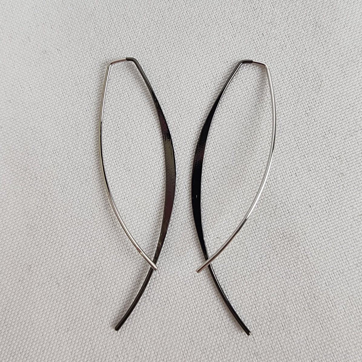 Fifth Avenue Collection Silver Tone Modern Flare Earrings