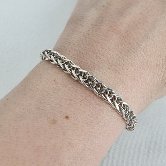 Italy 925 Sterling Silver Chunky Chain Bracelet