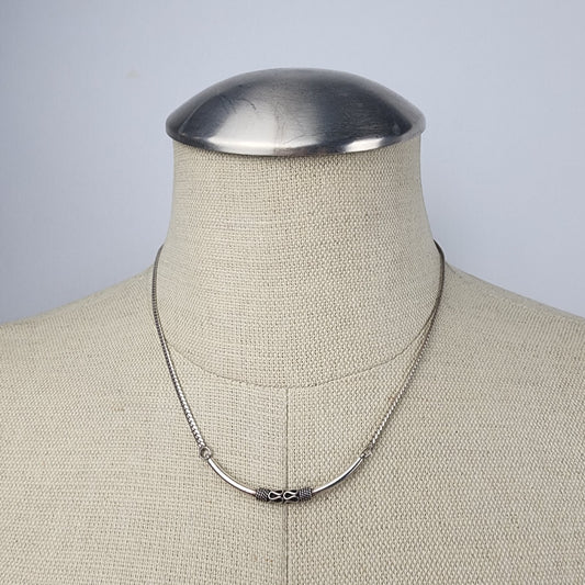 Sterling Silver Tribal Chain Necklace