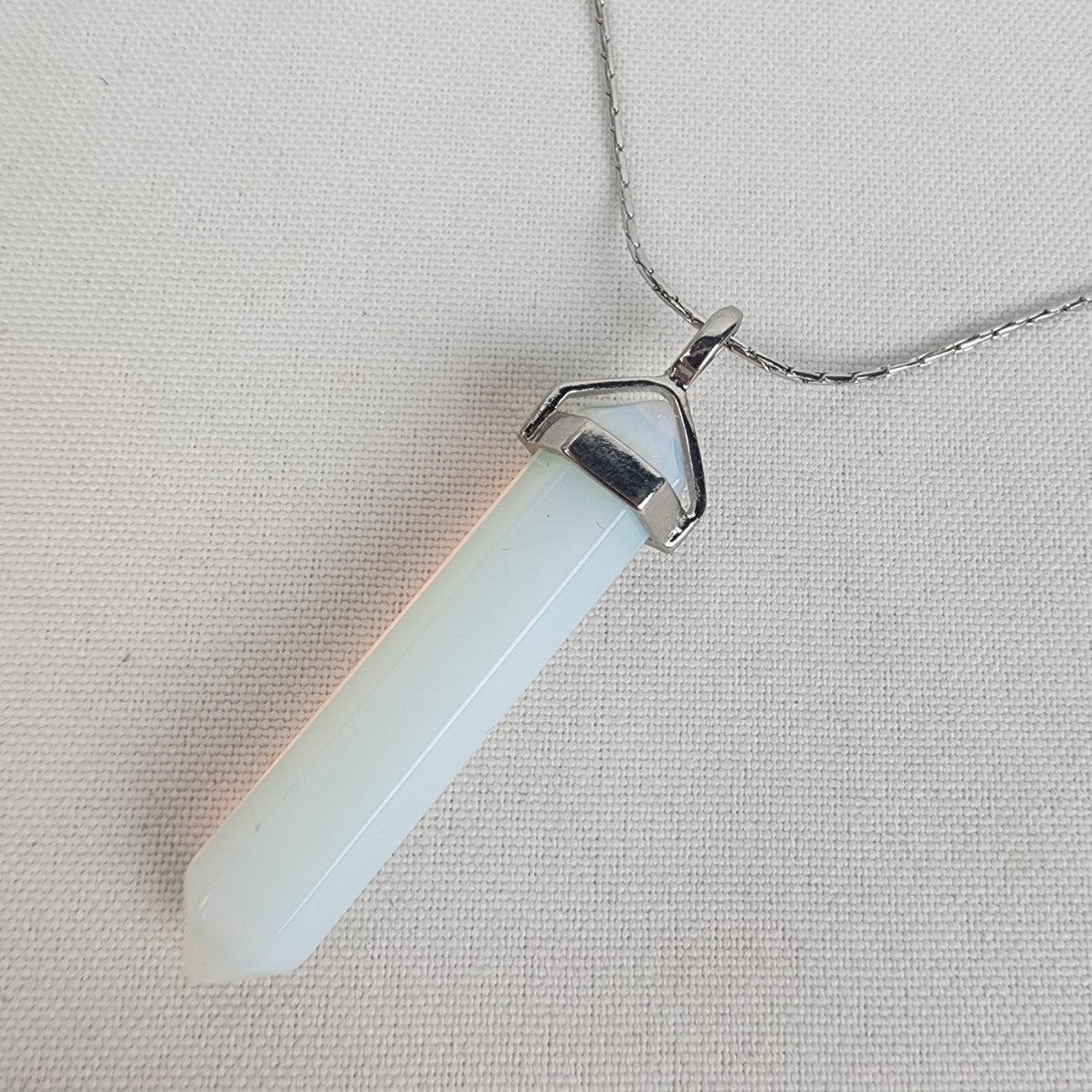 Crystal Pendant Stainless Steel Chain Necklace