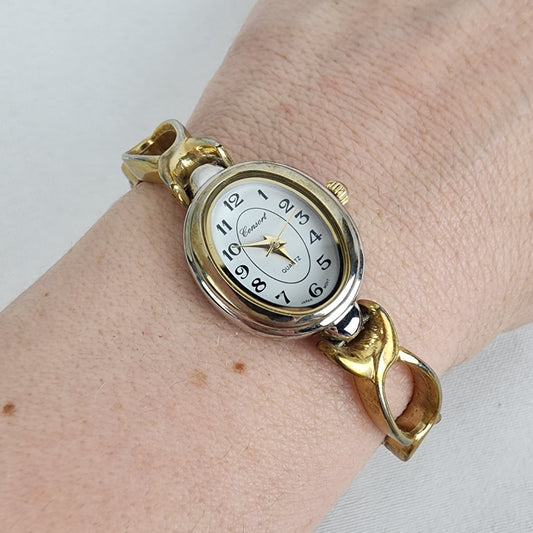 Vintage Consort Gold & Silver Tone Stretch Watch