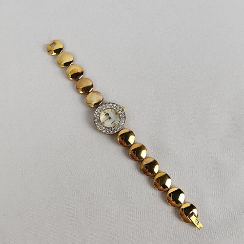 Elizabeth Taylor Gold Tone Crystal Rhinestone Watch