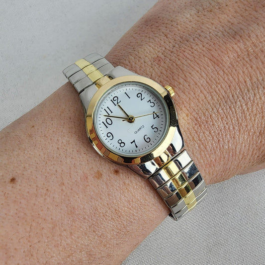 Vintage Gold & Silver Stretch Watch