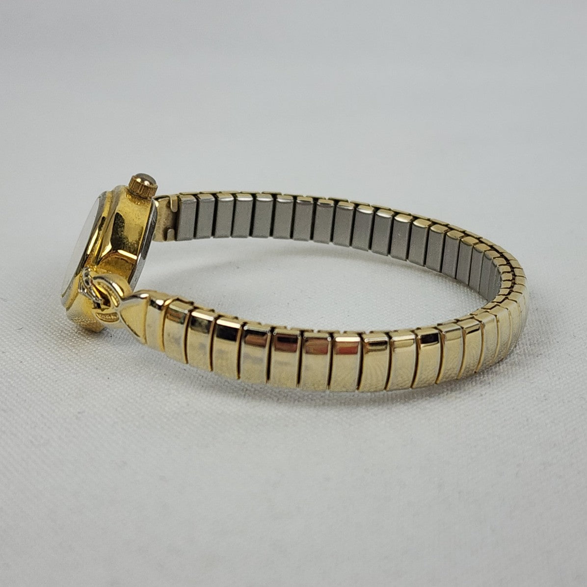 Vintage Milan Gold Tone Skinny Stretch Watch