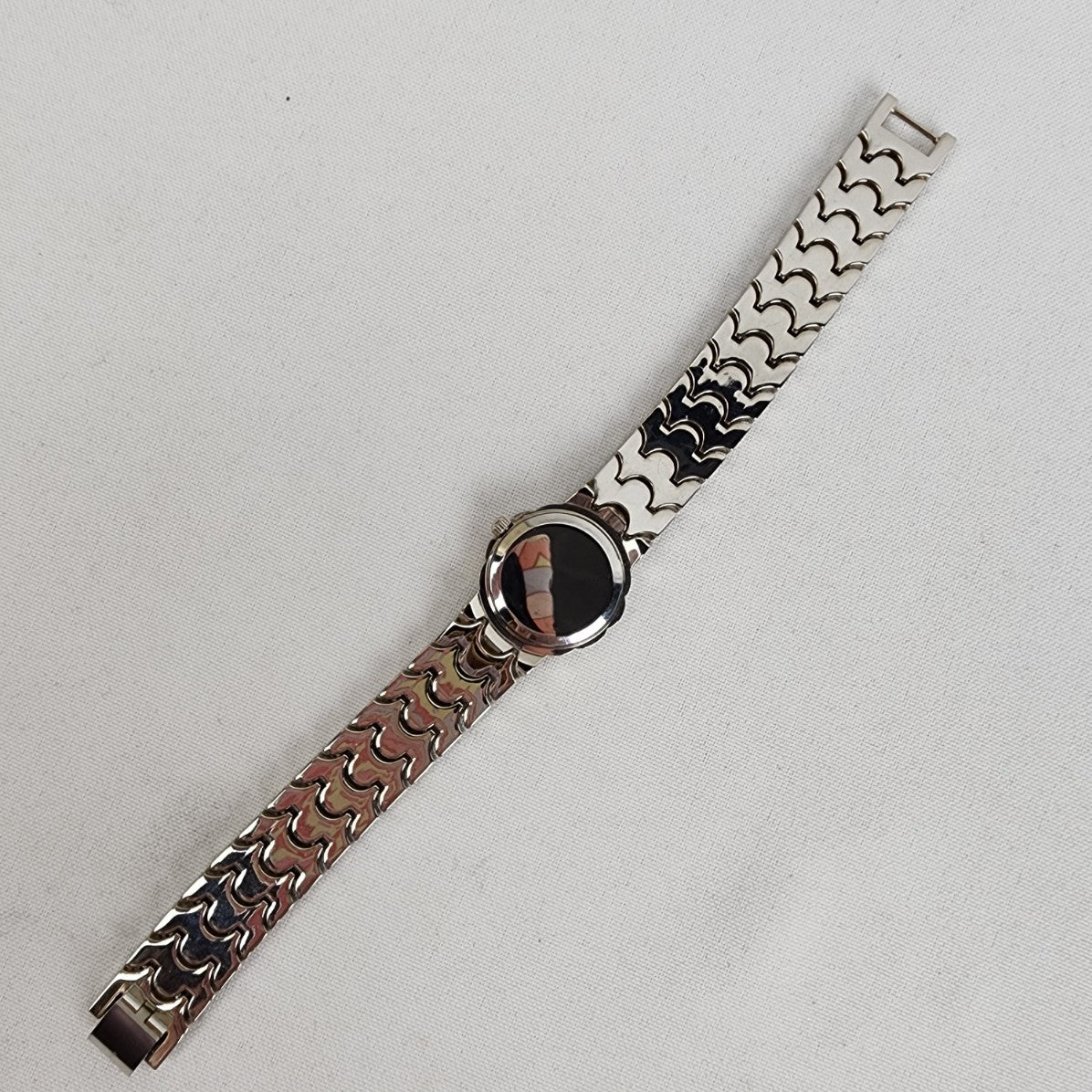 Cote d Azur Silver Tone Rhinestone Watch