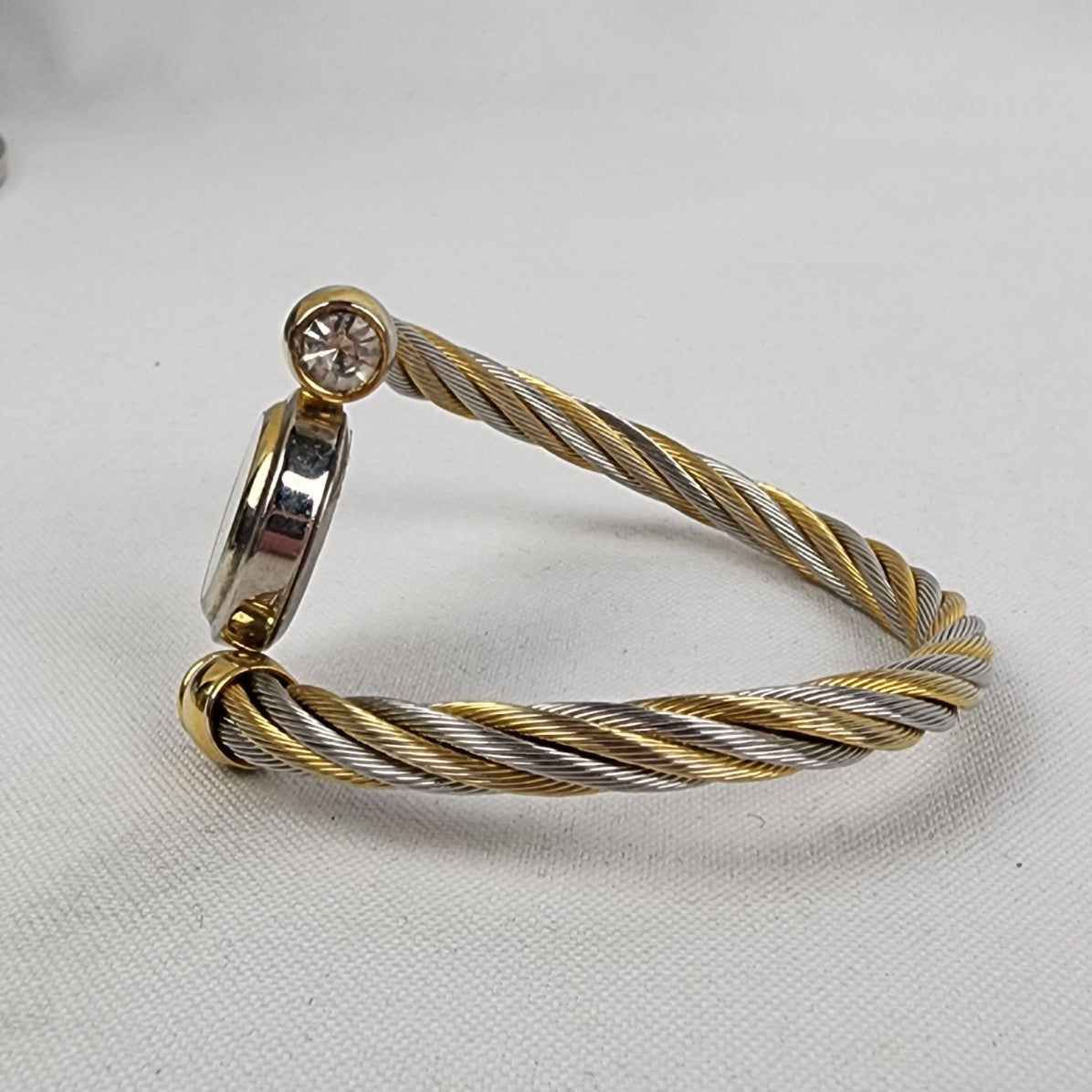 Vintage Quemex Gold & Silver Twisted Cuff Watch