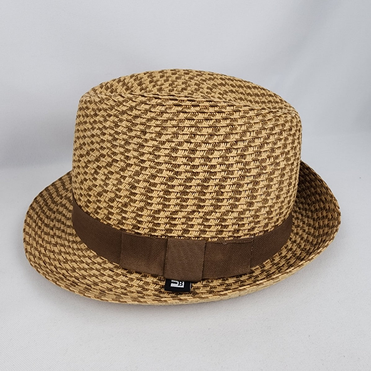 Block Headwear Brown Woven Fedora Hat