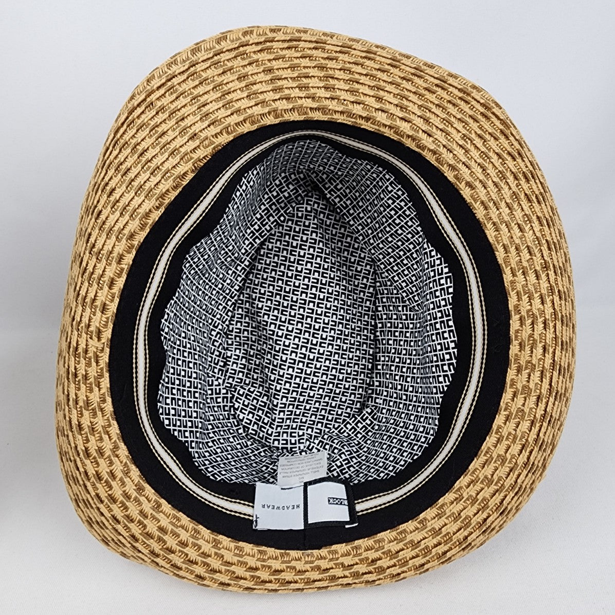 Block Headwear Brown Woven Fedora Hat