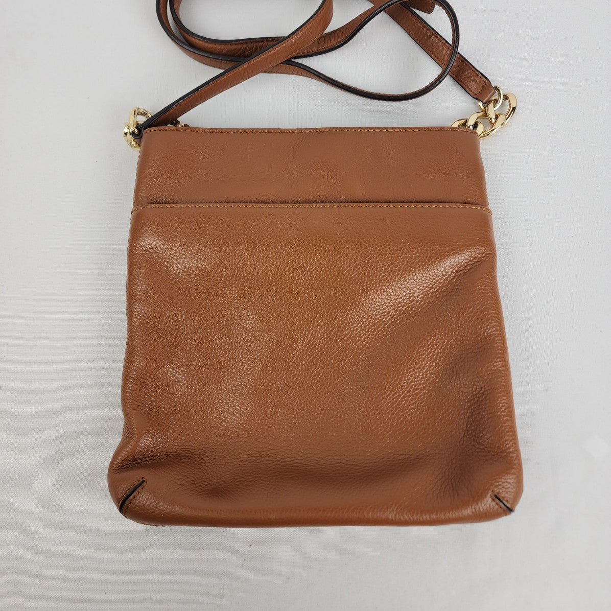 Michael Kors Hamilton Brown Leather Crossbody Messenger Purse