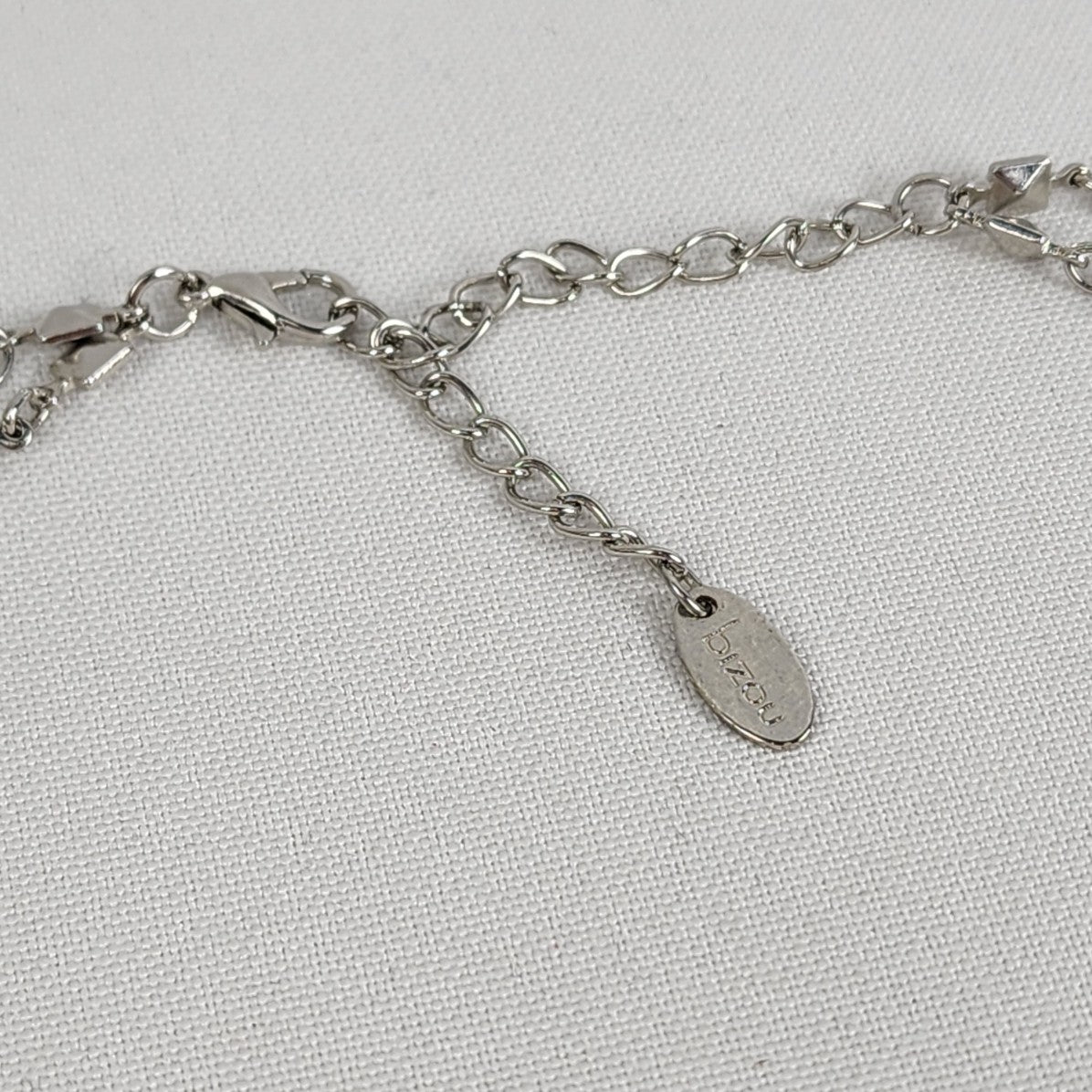 Bizou Silver Tone Layered Chain Necklace