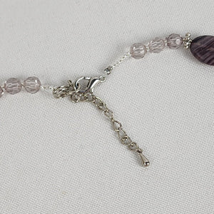 Purple Glass Beaded Necklace