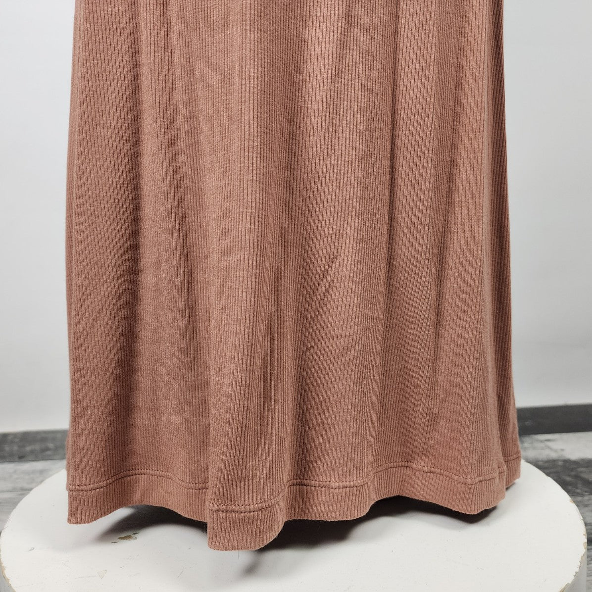 Popilush Brown Shapewear Square Neck Long Sleeve Slimming Maxi Dress Size S