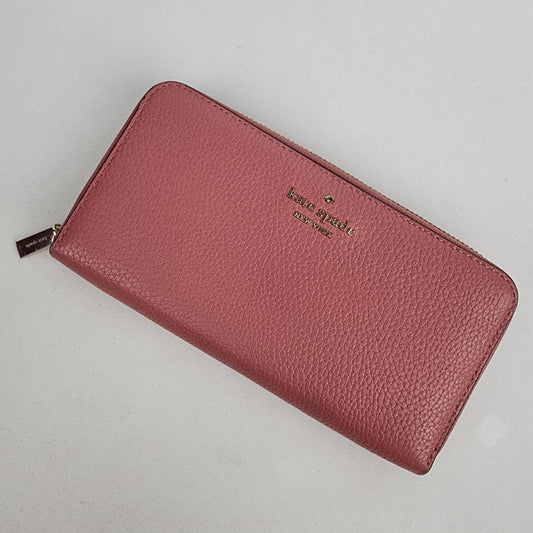 Coach Pink Leather Zip Around Wallet