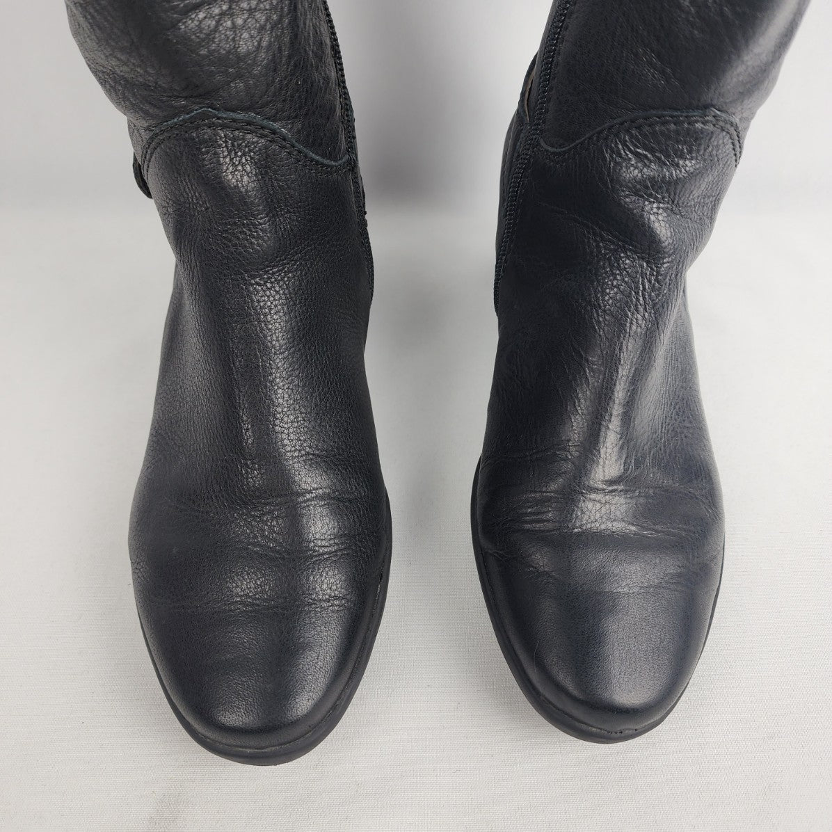 Wolky Black Leather Heeled Boots