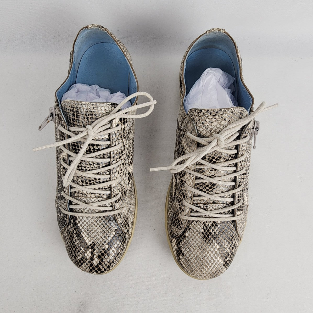 Cloud Reptile Print Leather Lace Up Runners Size 6