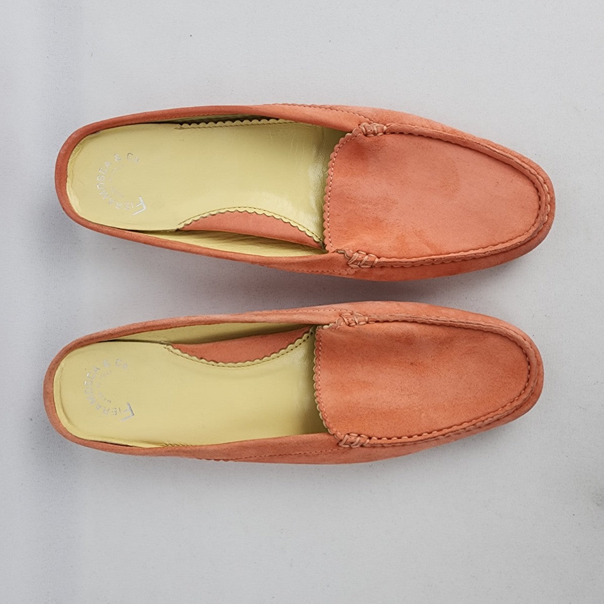 Fieramosca & Co Coral Suede Slip On Mule Shoes Size 6.5