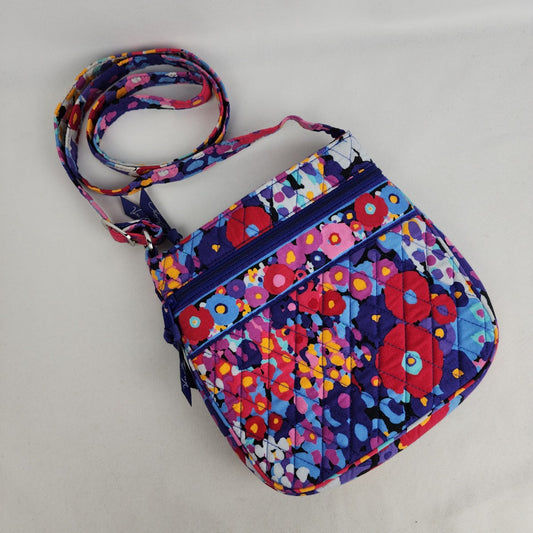 Vera Bradley Blue Floral Quilted Crossbody Purse