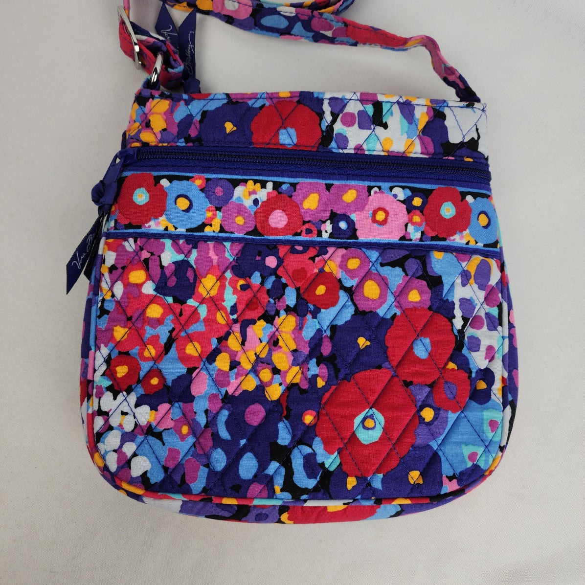 Vera Bradley Blue Floral Quilted Crossbody Purse