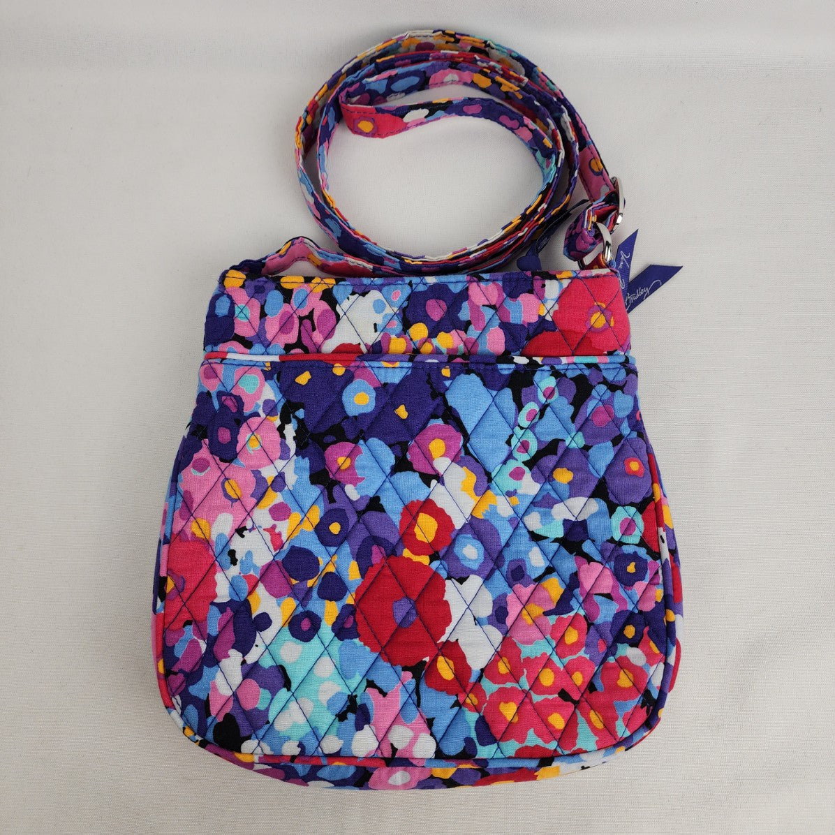 Vera Bradley Blue Floral Quilted Crossbody Purse