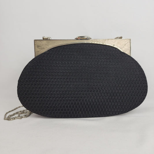 Vintage Mayfair Black Texture Evening Purse