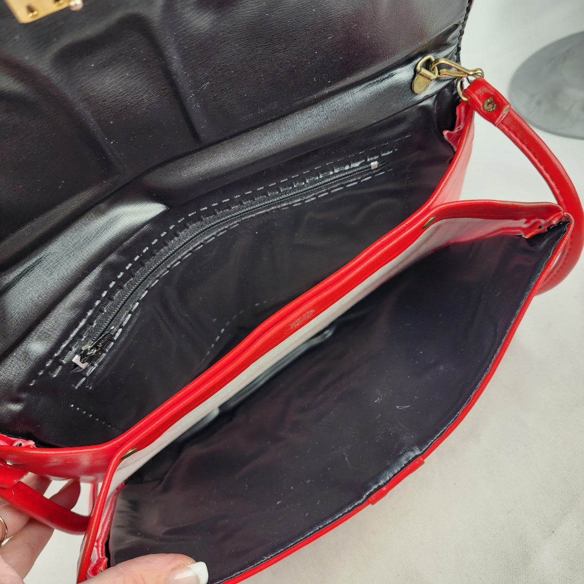 Vintage Red Envelope Clutch Purse