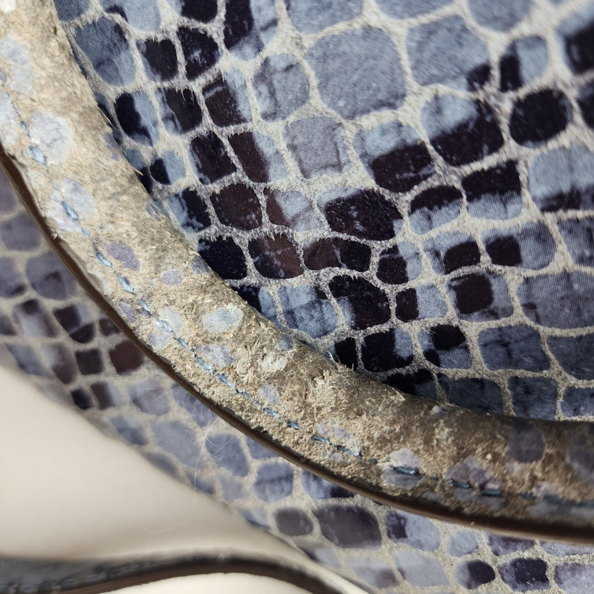 Michael Kors Large Selma Blue Python Satchel Purse