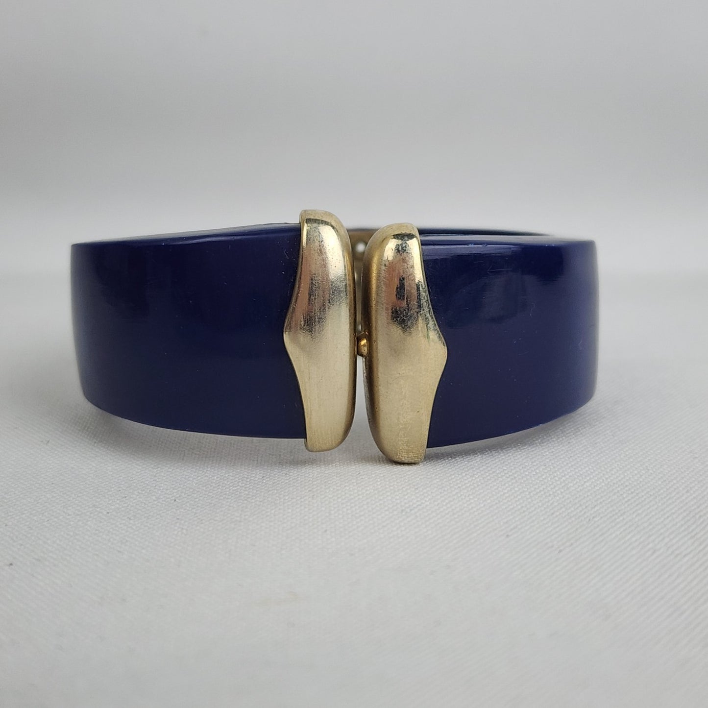 Vintage Navy Blue Hinge Bracelet