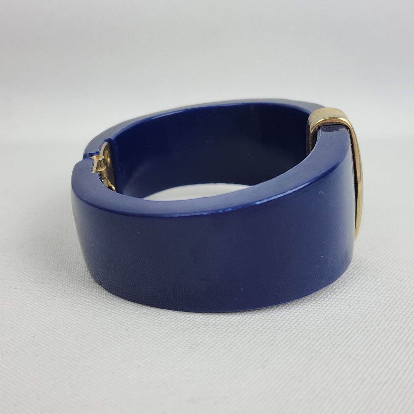 Vintage Navy Blue Hinge Bracelet