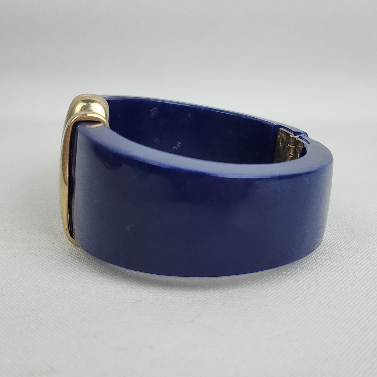 Vintage Navy Blue Hinge Bracelet