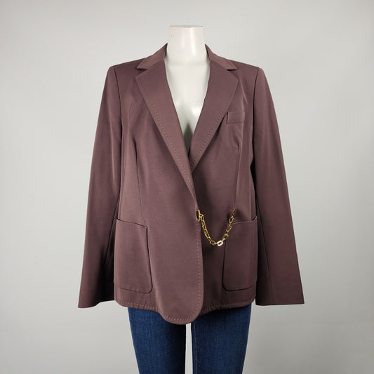 Escada Brown Chain Detail Blazer Size 12