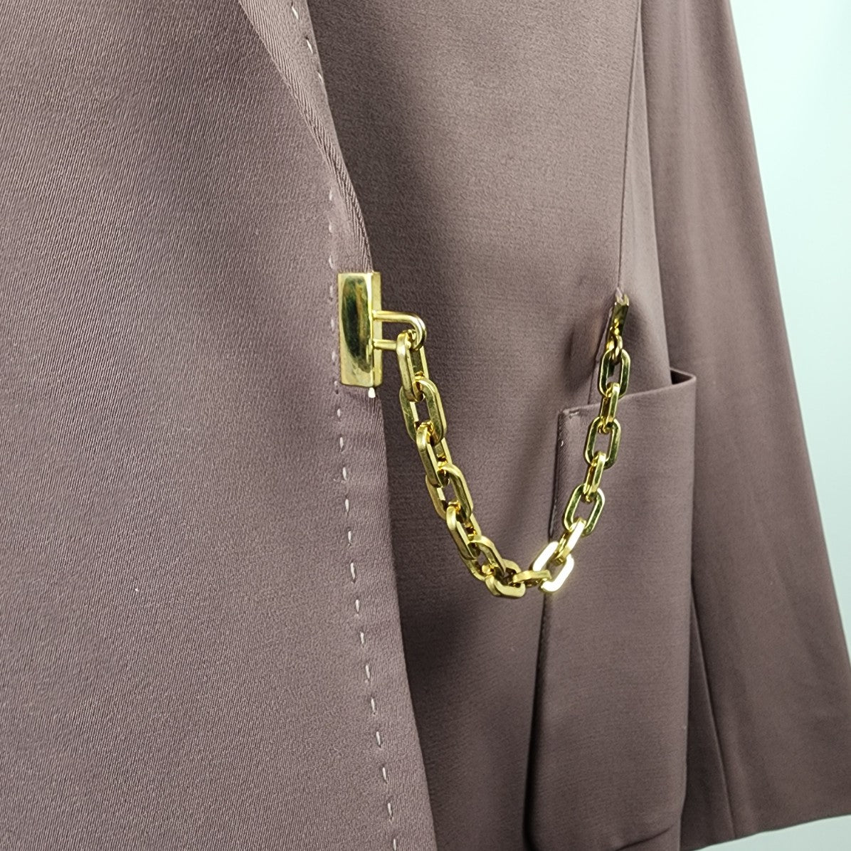 Escada Brown Chain Detail Blazer Size 12