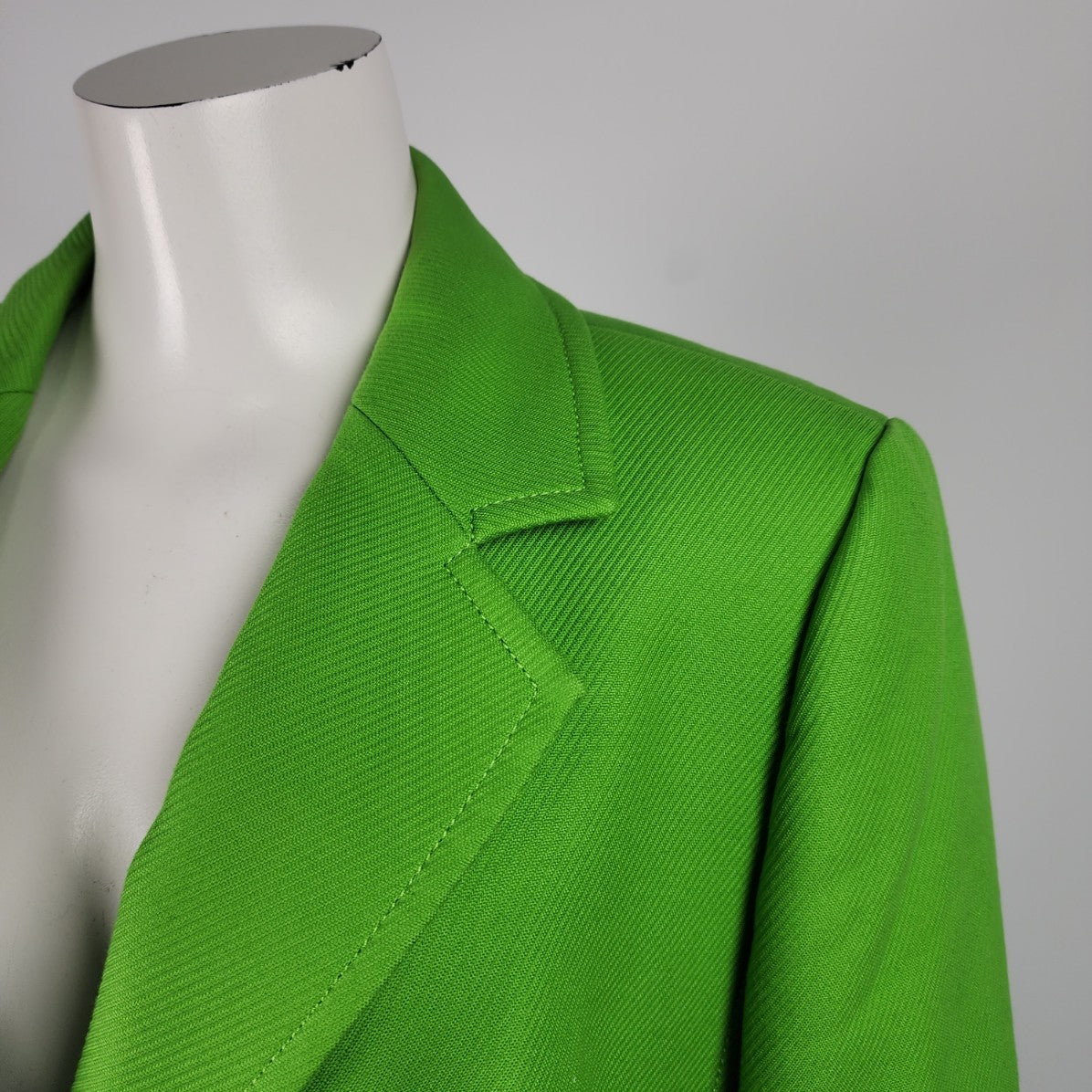 Talbots Lime Green Cotton Button Up Blazer Size 16