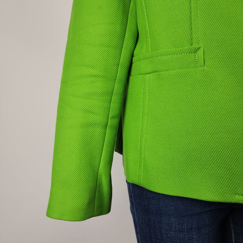 Talbots Lime Green Cotton Button Up Blazer Size 16
