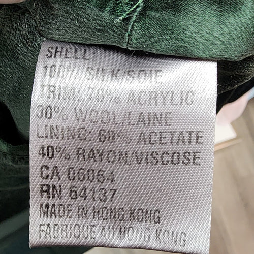 Vintage Bugatchi Uomo Green Silk Bomber Jacket Size L