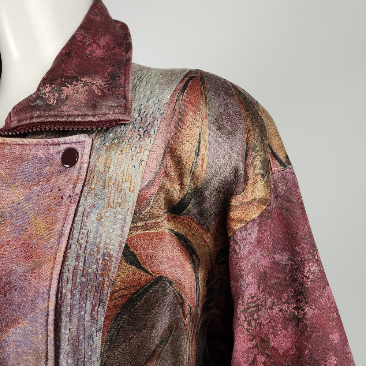 Vintage Villa factory Pink Zip Up Jacket Size L