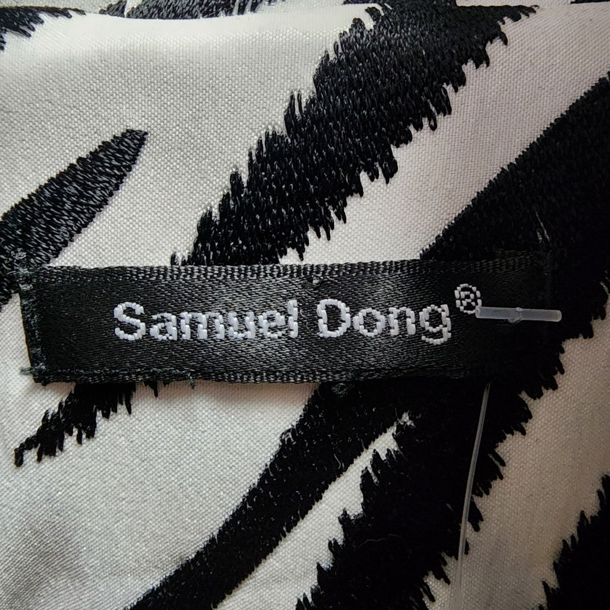 Samuel Dong Zebra Print High Collar Light Jacket Size M/L