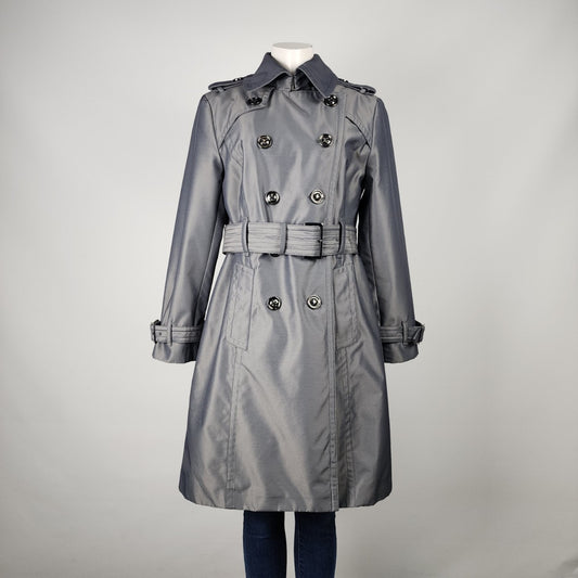 London Fog Grey Lined Trench Coat