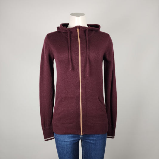 Lululemon Find Your Mantra Burgundy Merino Wool Zip Up Hoodie Size M