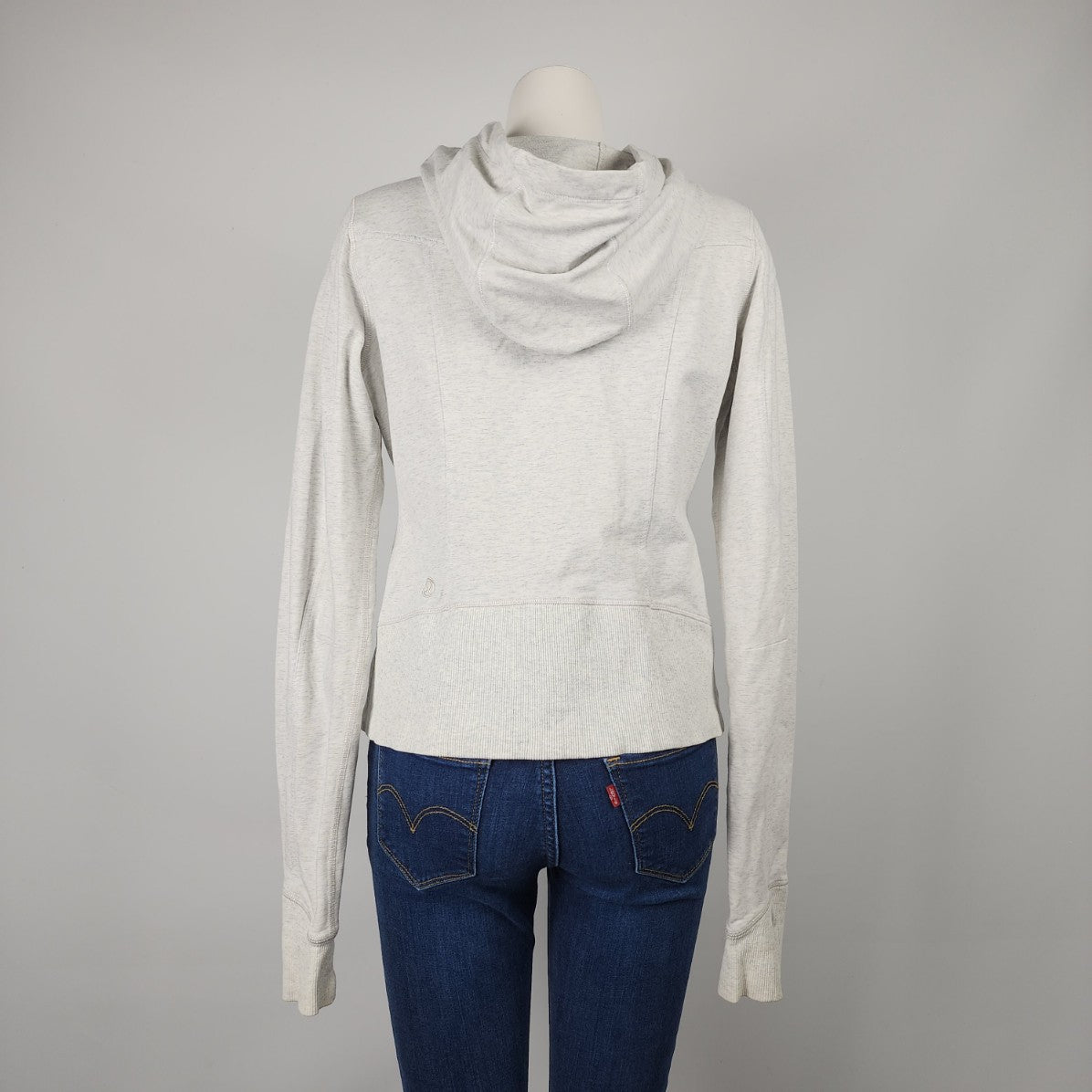 Lululemon Carry And Go Hoodie Heathered White Size 10