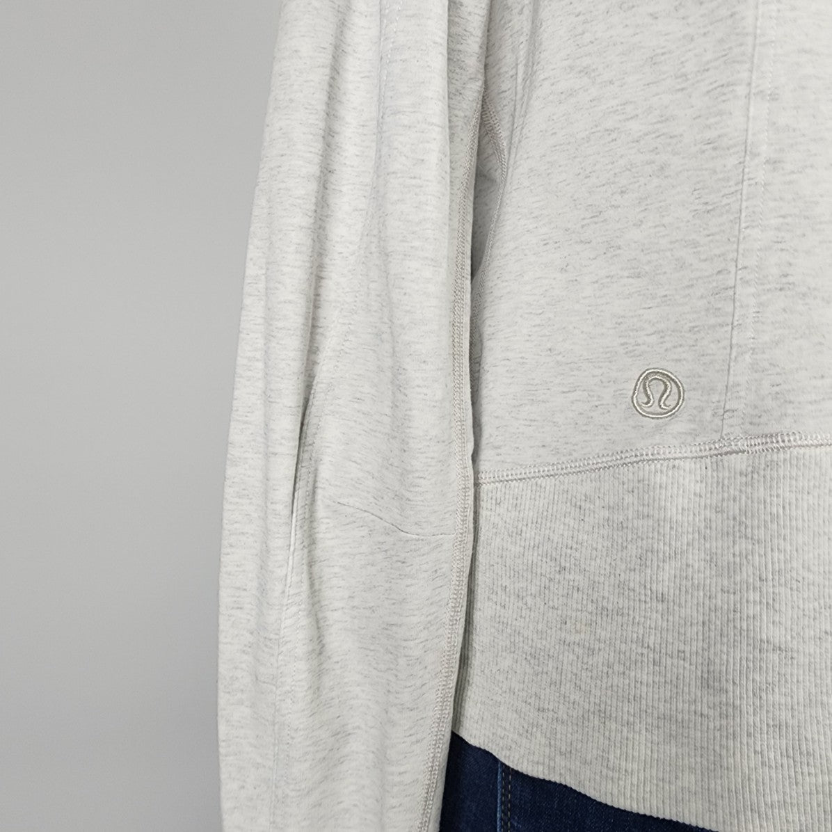 Lululemon Carry And Go Hoodie Heathered White Size 10