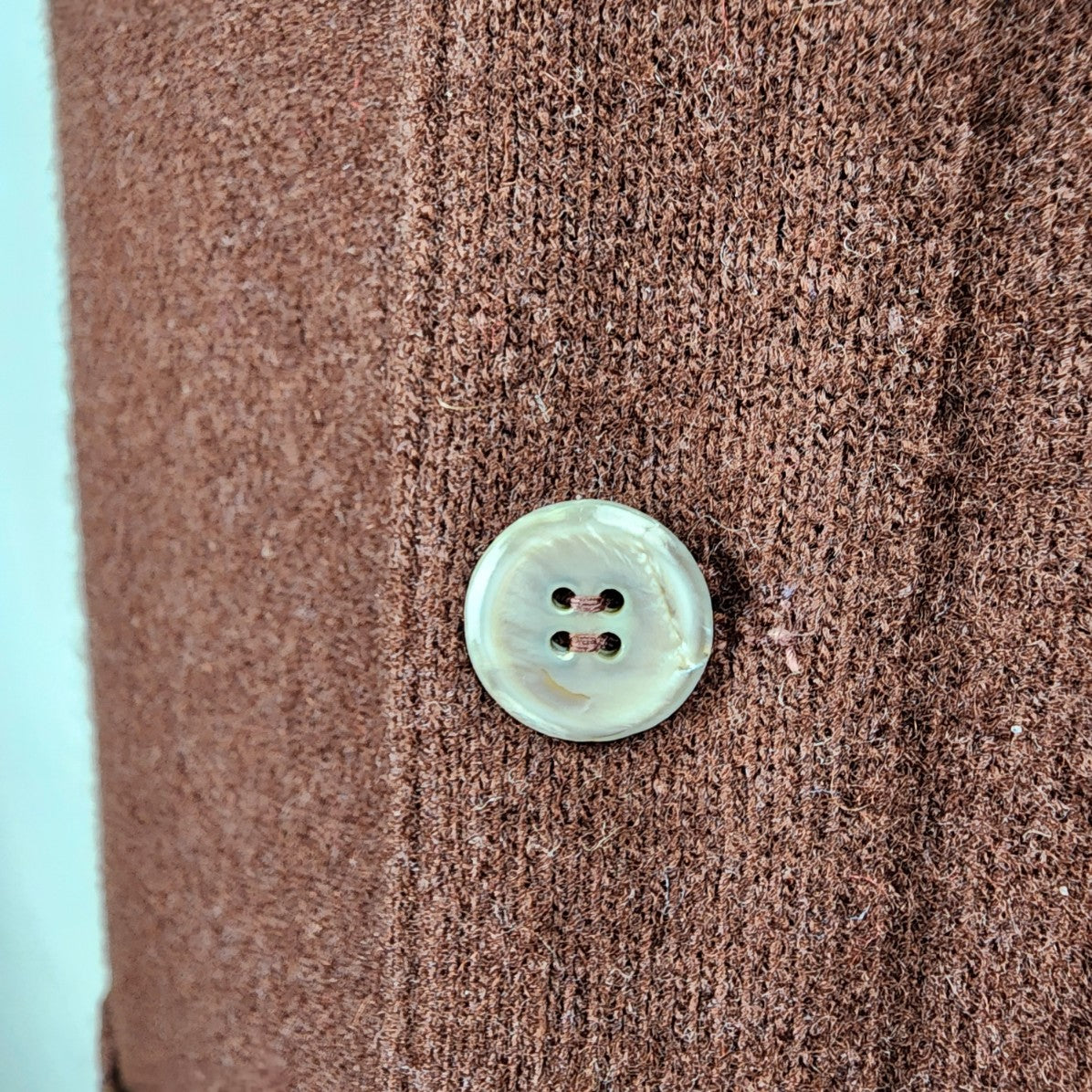 Vintage Brown Knit Button Up Grandpa Vest Size S/M