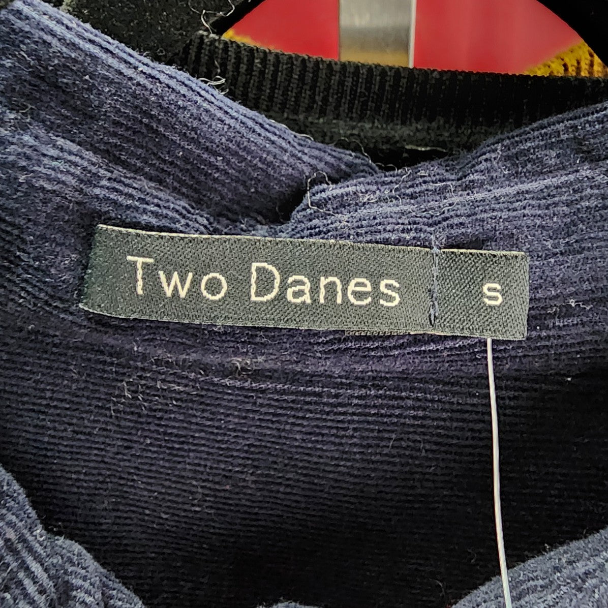 Two Danes Blue Corduroy Collared Blouse Size S