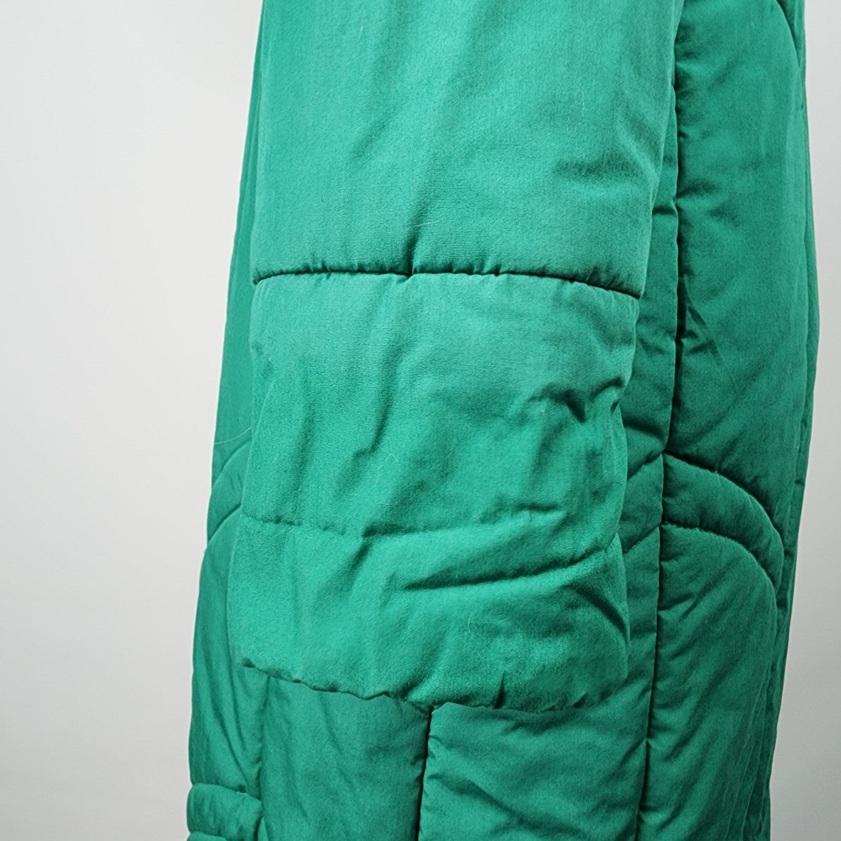 Vintage Charles Klein Green Cotton Long Puffer Coat Size S/M