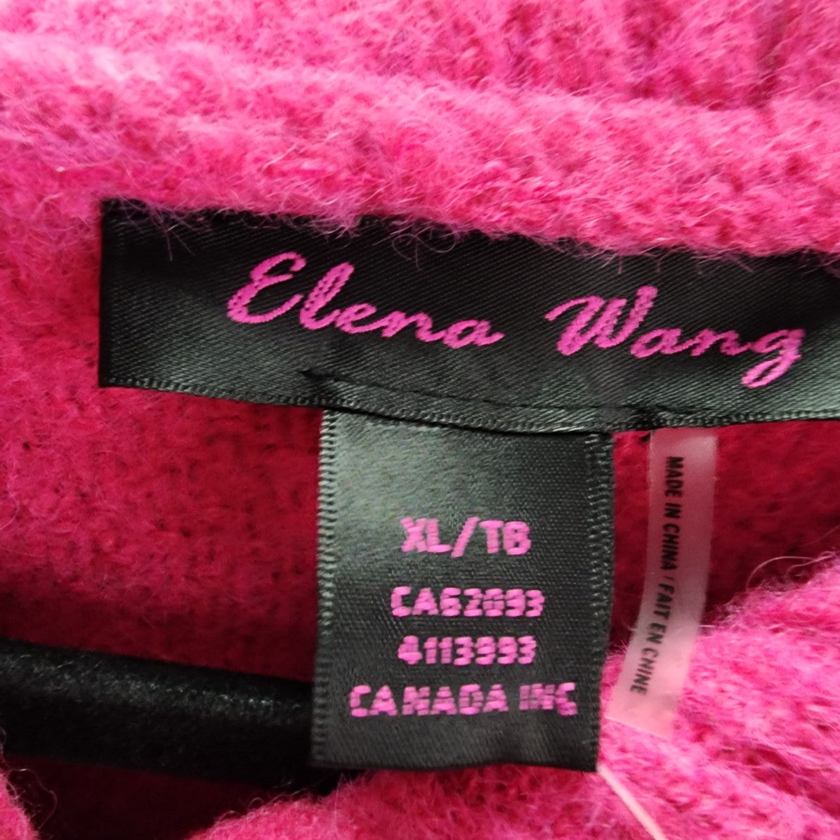 Elena Wang Pink Knit Wool & Mohair Sweater Size XL